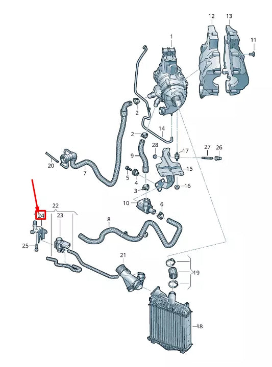 NEW AUDI Q7 4M SOLENOID VALVE BRACKET 4M0131425