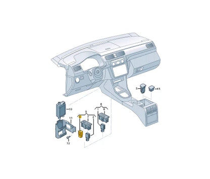 NEW VOLKSWAGEN CADDY 2K AUX-IN SOCKET 5Q0035724 ORIGINAL