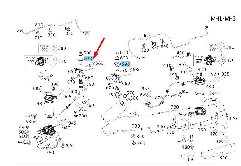 new mercedes-benz sprinter w906 adblue filler neck grommet a9064710013 original