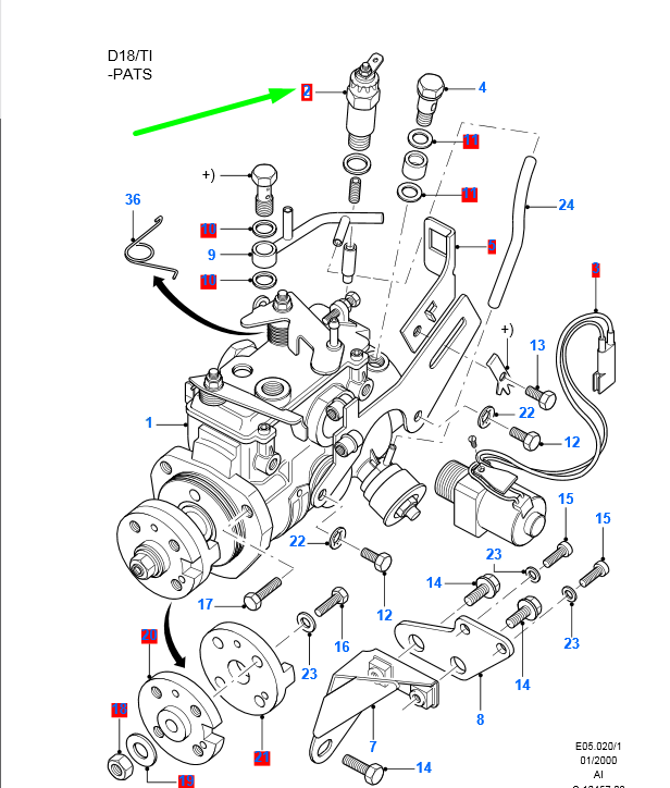 new ford mondeo mk2 fuel shut-off valve solenoid assy 6177139 original