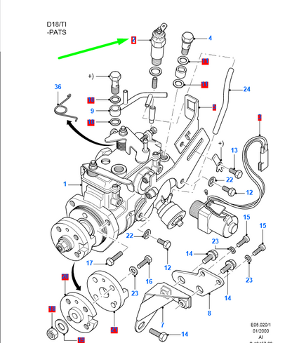 new ford mondeo mk2 fuel shut-off valve solenoid assy 6177139 original