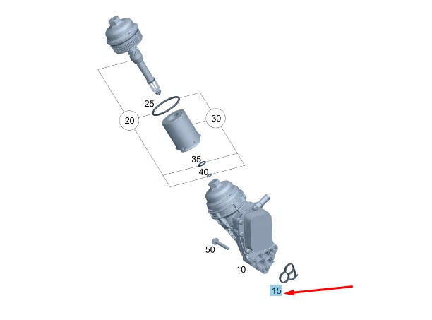 NEW MERCEDES-BENZ A W176 OIL FILTER SEAL A2701840280 ORIGINAL