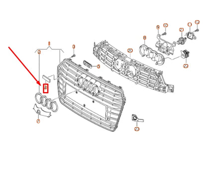 NEW AUDI A6 C7 RADIATOR GRILLE QUATTRO EMBLEM BADGE 4G0853736F2ZZ