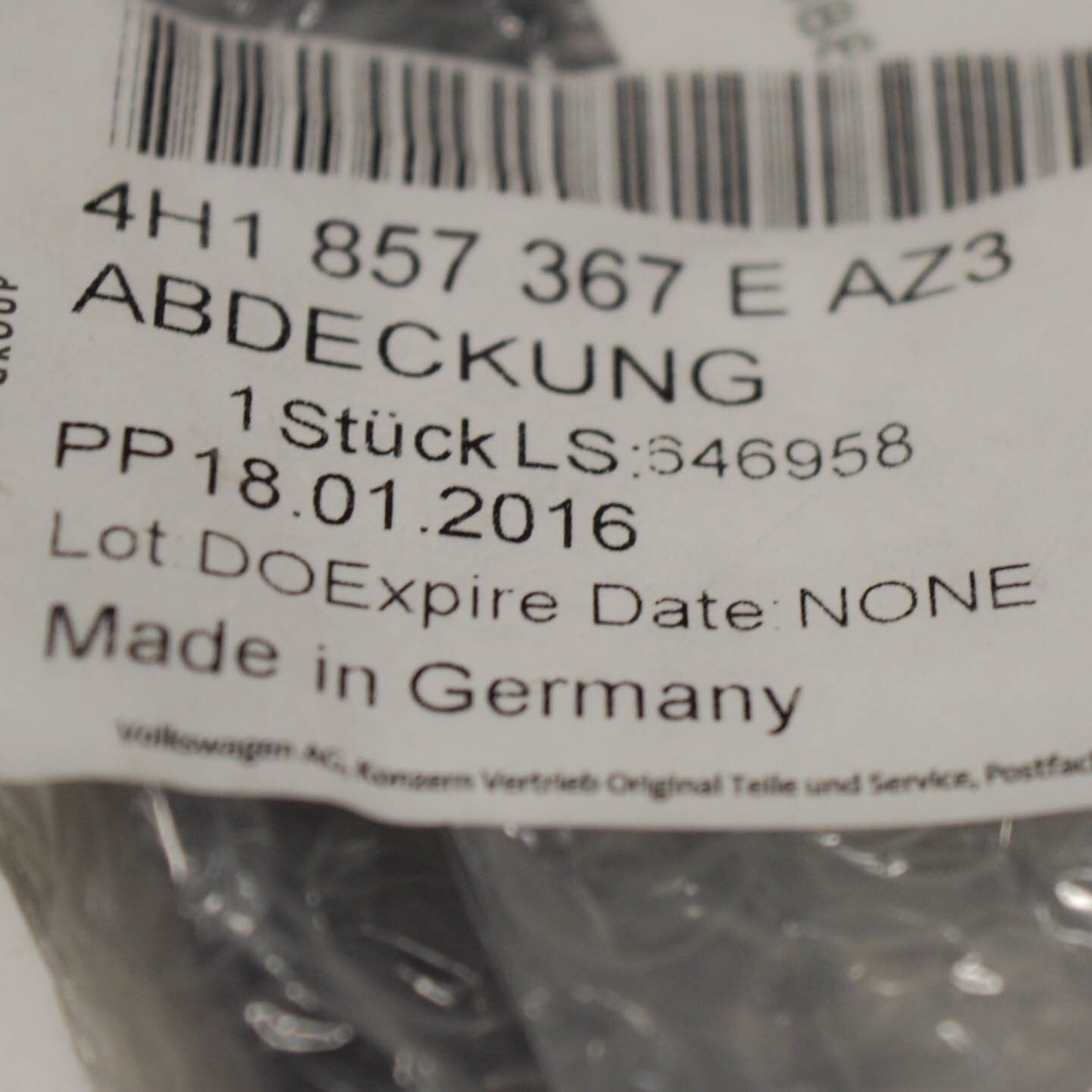 NEW AUDI A8 D4 FRONT AIR VENT COVER TRIM LHD 4H1857367EAZ3 ORIGINAL