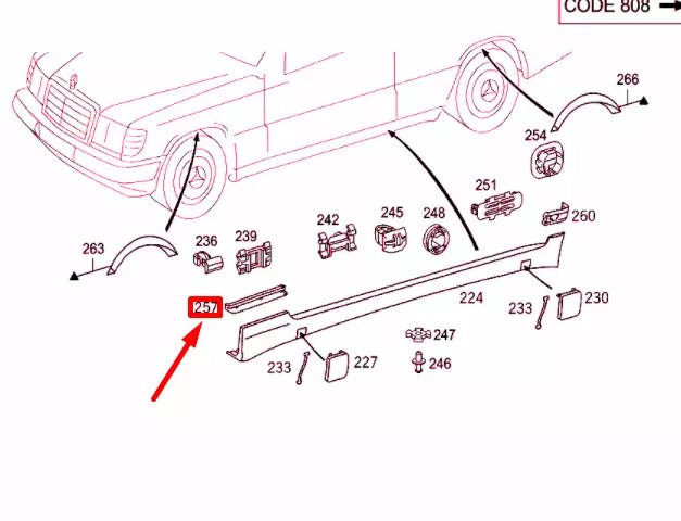 NEW MERCEDES-BENZ C W202 FRONT LEFT SIDE SEAL A2026984130