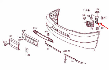 NEW MERCEDES-BENZ ML W163 FRONT BUMPER LEFT BRACKET A1638850514 ORIGINAL