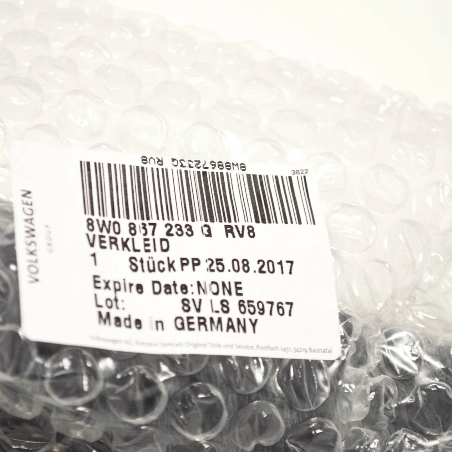 NEW AUDI A4 B9 FRONT LEFT A PILLAR TRIM 8W0867233GRV8 2017 5140992 ORIGINAL