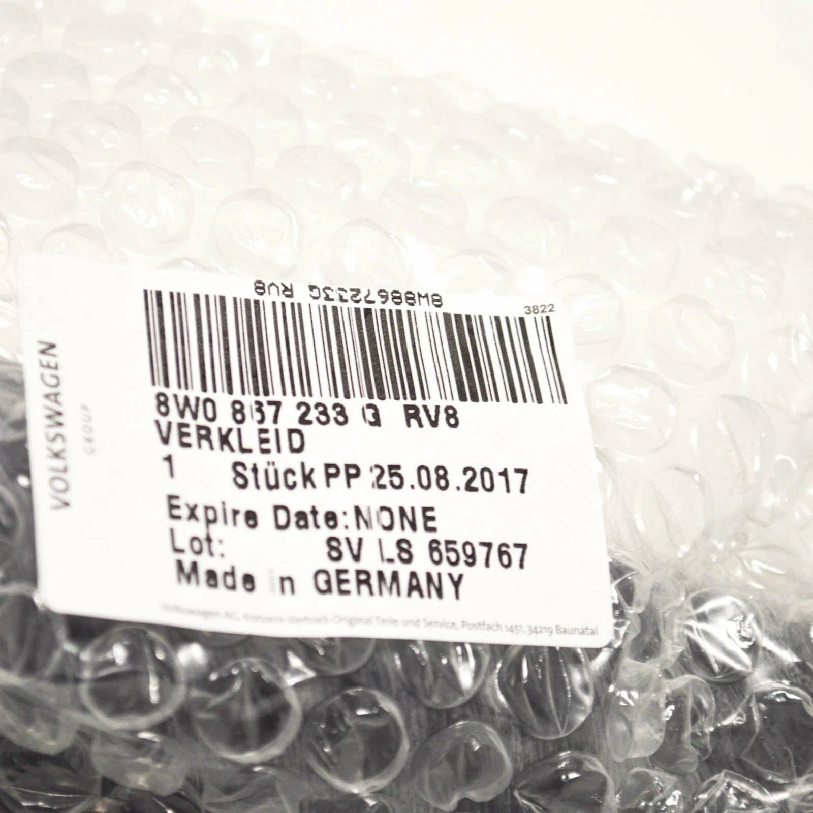 NEW AUDI A4 B9 FRONT LEFT A PILLAR TRIM 8W0867233GRV8 2017 5140992 ORIGINAL