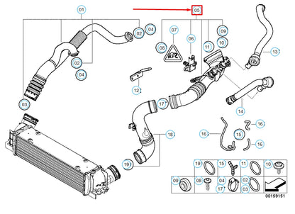 NEW BMW 1 COUPE E82 ENGINE AIR INTAKE HOSE 13717590305 ORIGINAL