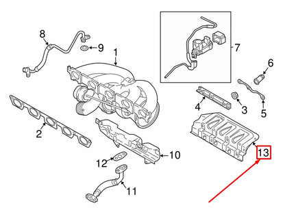 NEW AUDI A3 SPORTBACK 8V TURBOCHARGER MOUNT HEAT SHIELD 07K129597G ORIGINAL