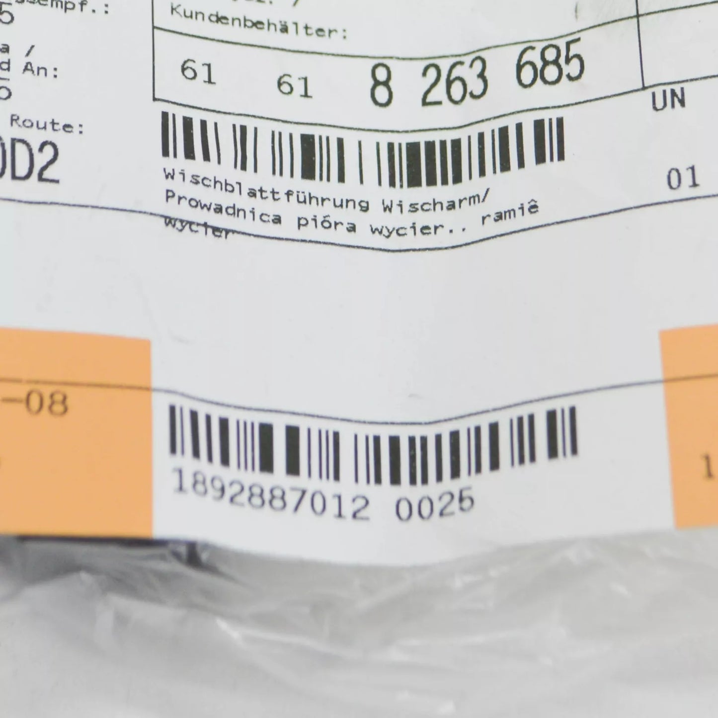 NEW BMW 3 E46 WIPER BLADE GUIDE WIPER ARM 8263685 61618263685 ORIGINAL