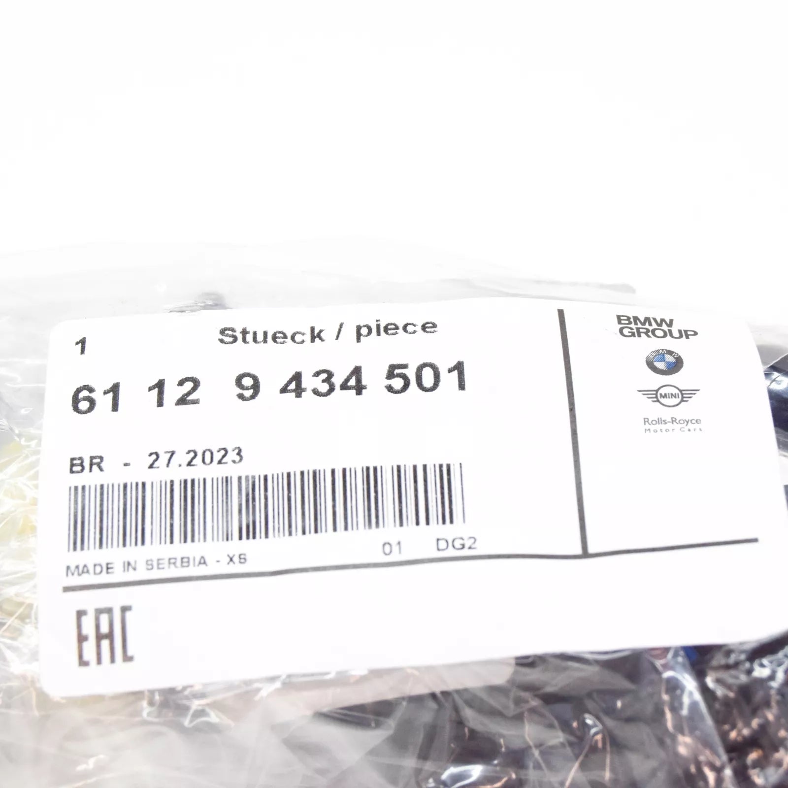 NEW BMW 1 F40 FRONT BUMPER END CABLE HARNESS 61129434501 ORIGINAL