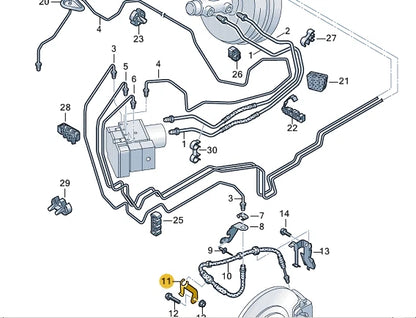NEW VOLKSWAGEN TOUAREG CR7 FRONT LEFT BRAKE HOSE RETAINER 4M0611845Q ORIGINAL