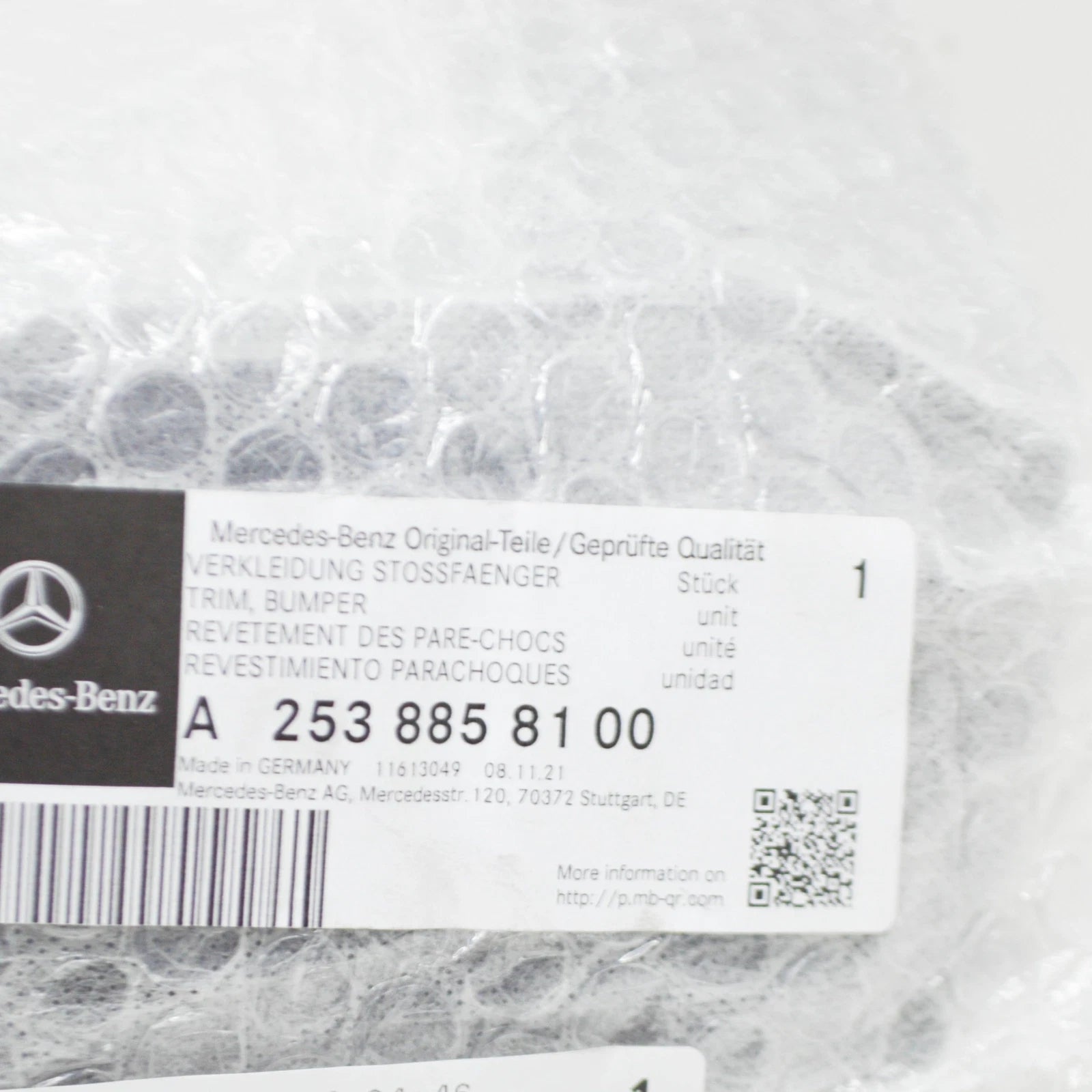 NEW MERCEDES-BENZ GLC X253 FRONT LEFT BUMPER TRIM A2538858100