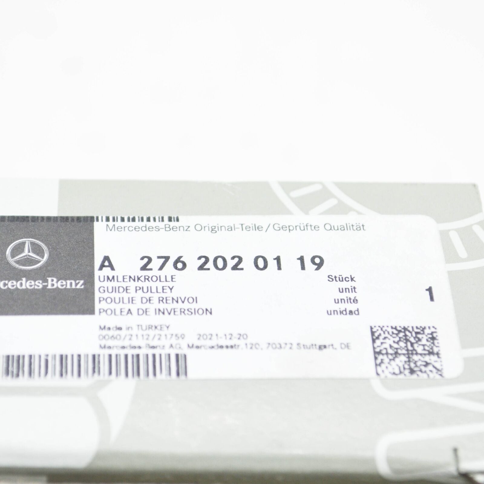 NEW MERCEDES-BENZ GLE W166 WATER PUMP HOUSING PULLEY A2762020119 ORIGINAL