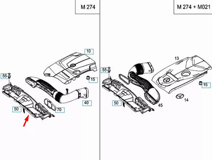 NEW MERCEDES-BENZ E-CLASS W212 UPPER FAN SHROUD A2125000455 ORIGINAL