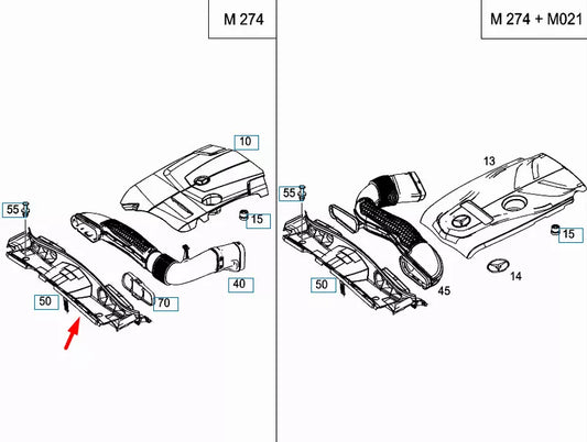 NEW MERCEDES-BENZ E-CLASS W212 UPPER FAN SHROUD A2125000455 ORIGINAL