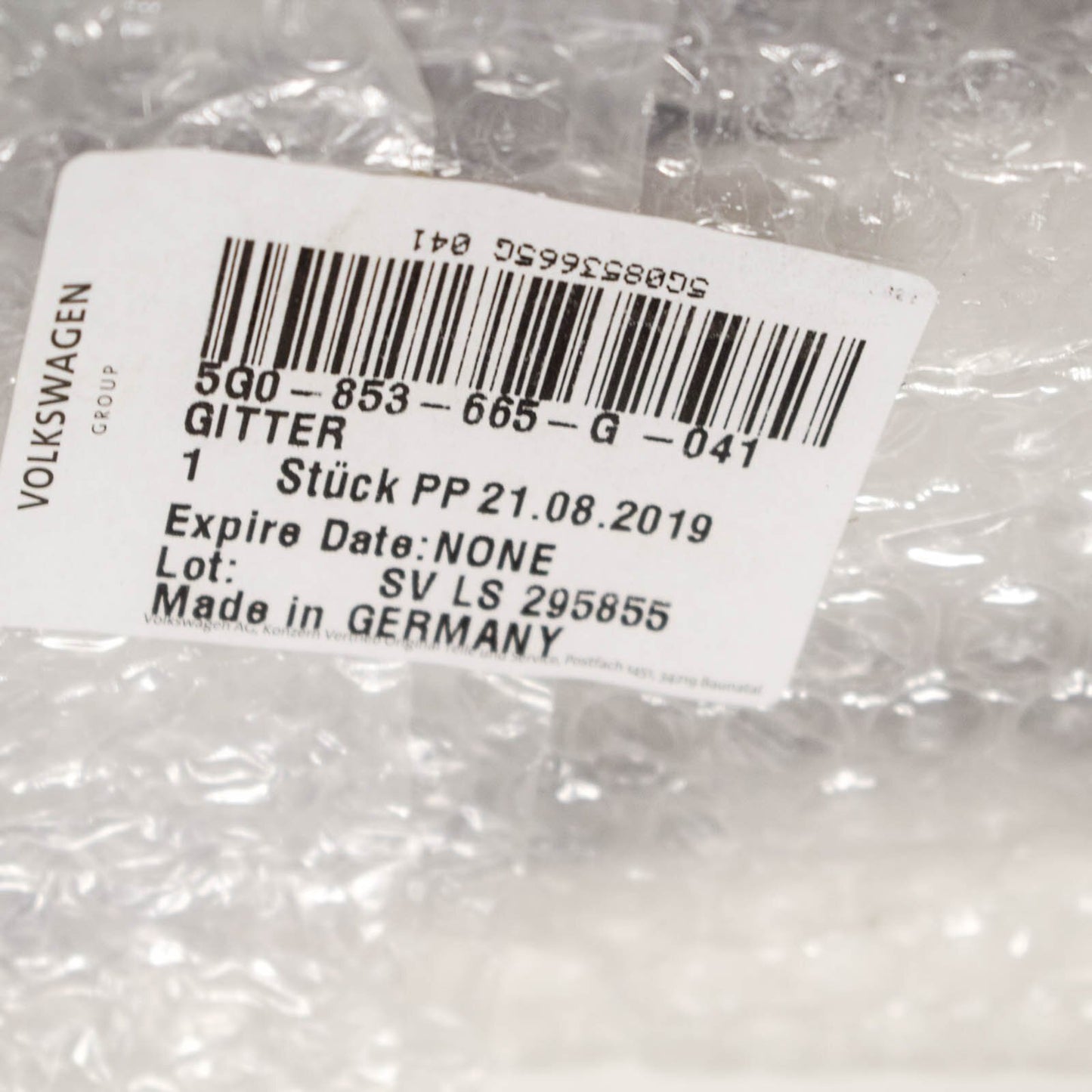 NEW VW GOLF MK7 FRONT BUMPER R-LINE LOWER LEFT GRILLE 5G0853665G041 2015