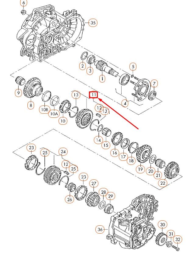 NEW AUDI A1 8X SYNCHRONIZING HUB WITH LOCKING COLLAR 02J311239K ORIGINAL
