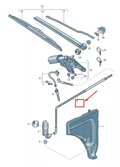 NEW AUDI Q7 4M REAR LIFTGATE WASHER HOSE HOSE 4M1955960
