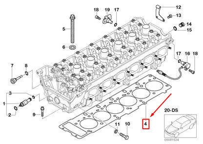 NEW BMW Z4 COUPE E86 CYLINDER HEAD GASKET 11127835918 7835918 ORIGINAL