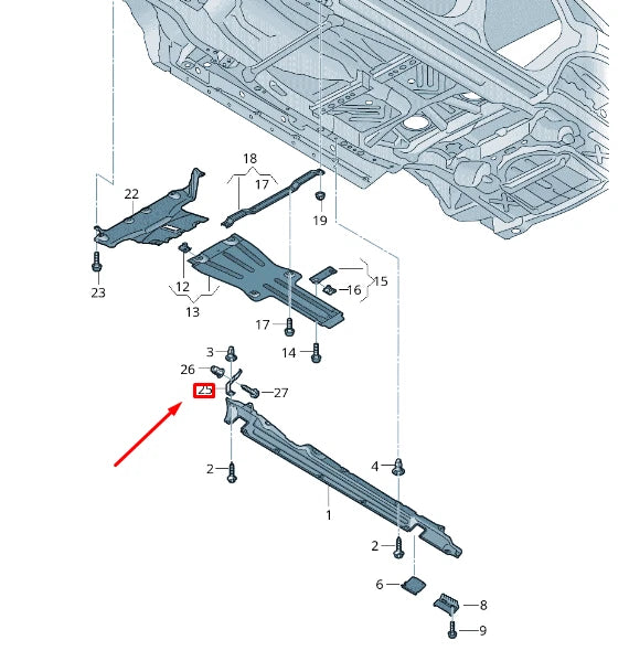 NEW VW TOUAREG 7P MK2 UNDERBODY LEFT BRACKET 7P6825241