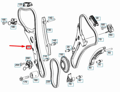 NEW MERCEDES-BENZ ML W166 ENGINE TIMING CHAIN A2760502416 ORIGINAL
