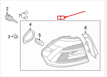 NEW VOLKSWAGEN PASSAT B8 REAR RIGHT TAILLIGHT 561945096P ORIGINAL