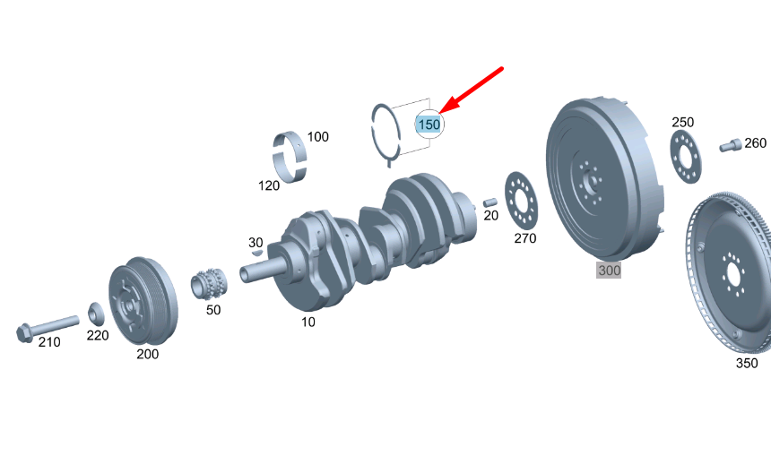NEW MERCEDES-BENZ ML W164 ENGINE CRANKSHAFT THRUST PLATE KIT A6420332462