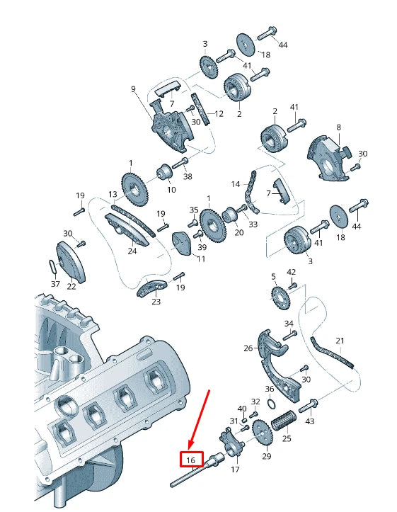 NEW VW TOUAREG 7P ENGINE OIL PUMP INPUT SHAFT 06E109339R ORIGINAL