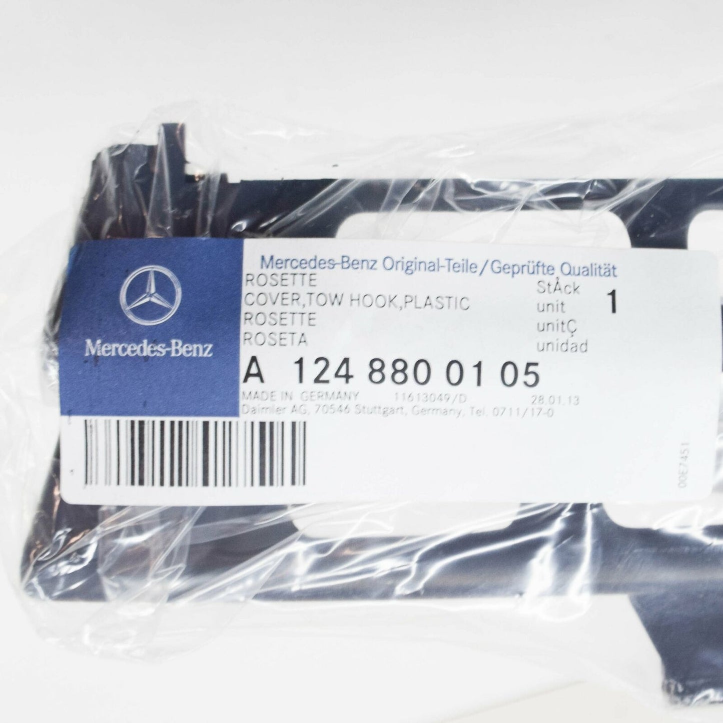 NEW MERCEDES-BENZ E W124 FRONT BUMPER TOW HOOK FLAP A1248800105 ORIGINAL