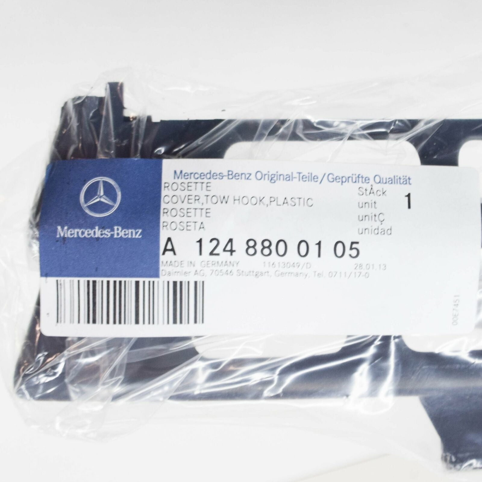 NEW MERCEDES-BENZ E W124 FRONT BUMPER TOW HOOK FLAP A1248800105 ORIGINAL