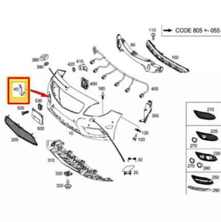 NEW MB B W246 FRONT BUMPER TOW HOOK COVER CAP A2468850022 9999