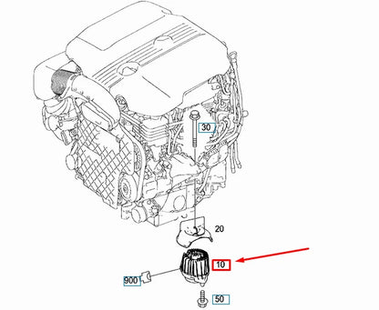 NEW MERCEDES-BENZ C W204 FRONT LEFT ENGINE SUPPORT A2042405817 ORIGINAL