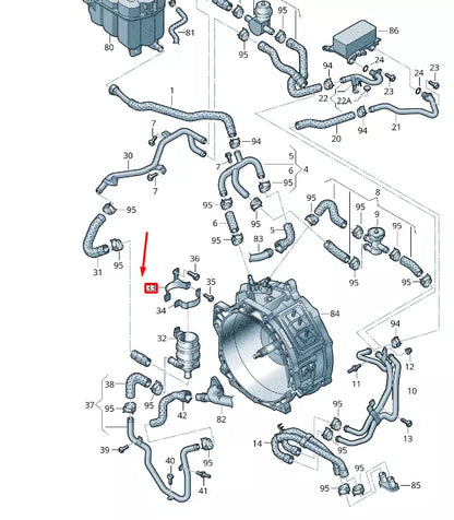 NEW VW TOUAREG 7P MK2 ADDITIONAL COOLANT PUMP BRACKET 7P0121079M