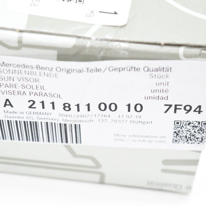NEW MERCEDES E-CLASS W211 SUN VISOR MIRROR RIGHT SIDE A21181100107F94 ORIGINAL