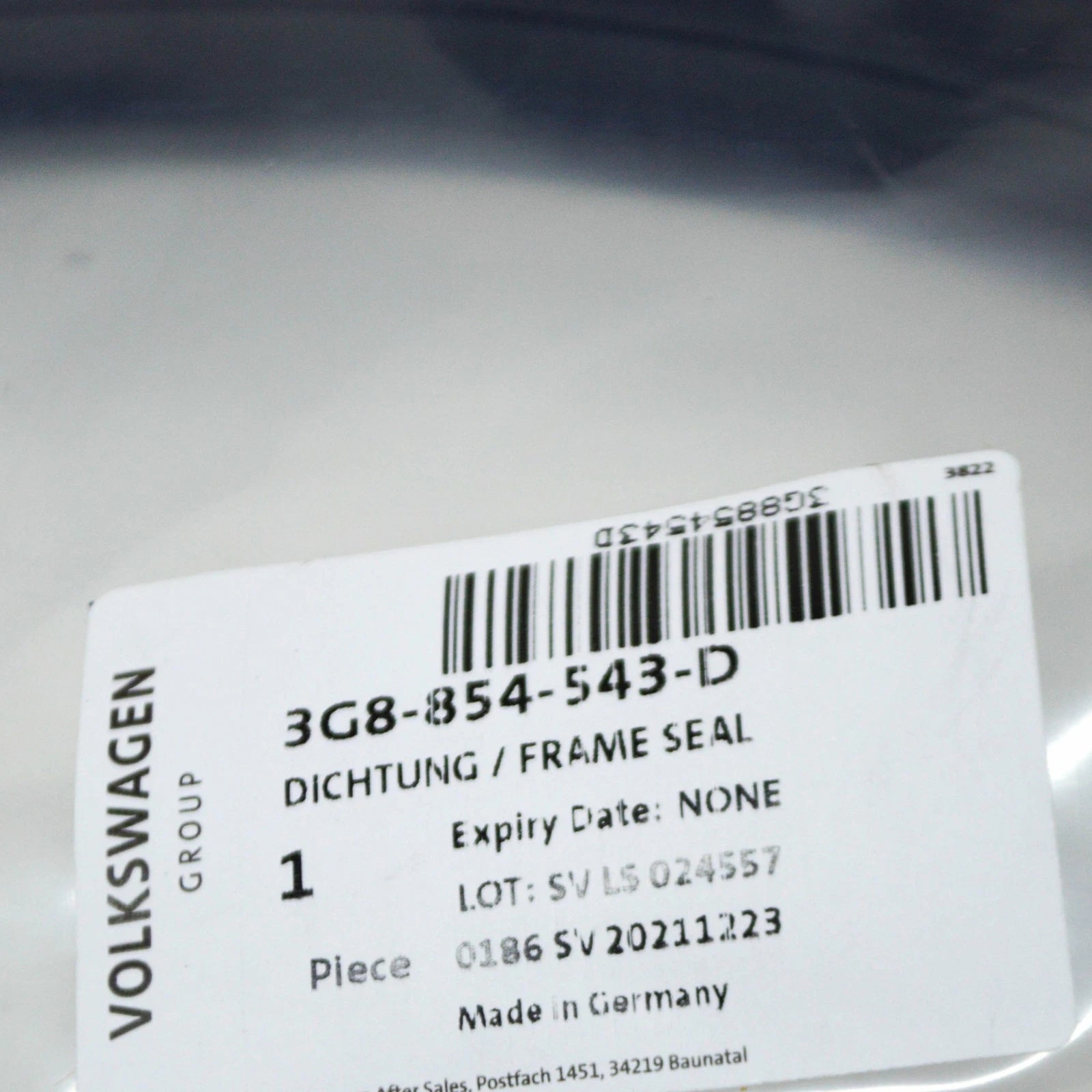 NEW VOLKSWAGEN ARTEON 3H7 ROOF FRANE SEAL 3G8854543D