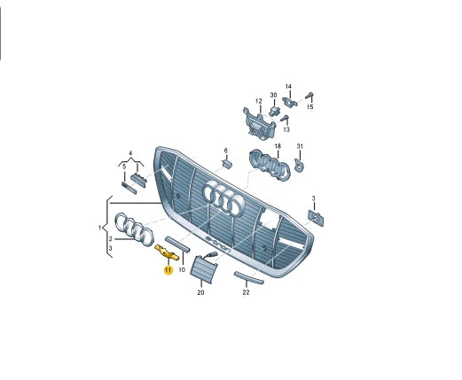 NEW AUDI E-TRON SPORTBACK GEA FRONT RADIATOR GRILLE CAP 4KE853140T94