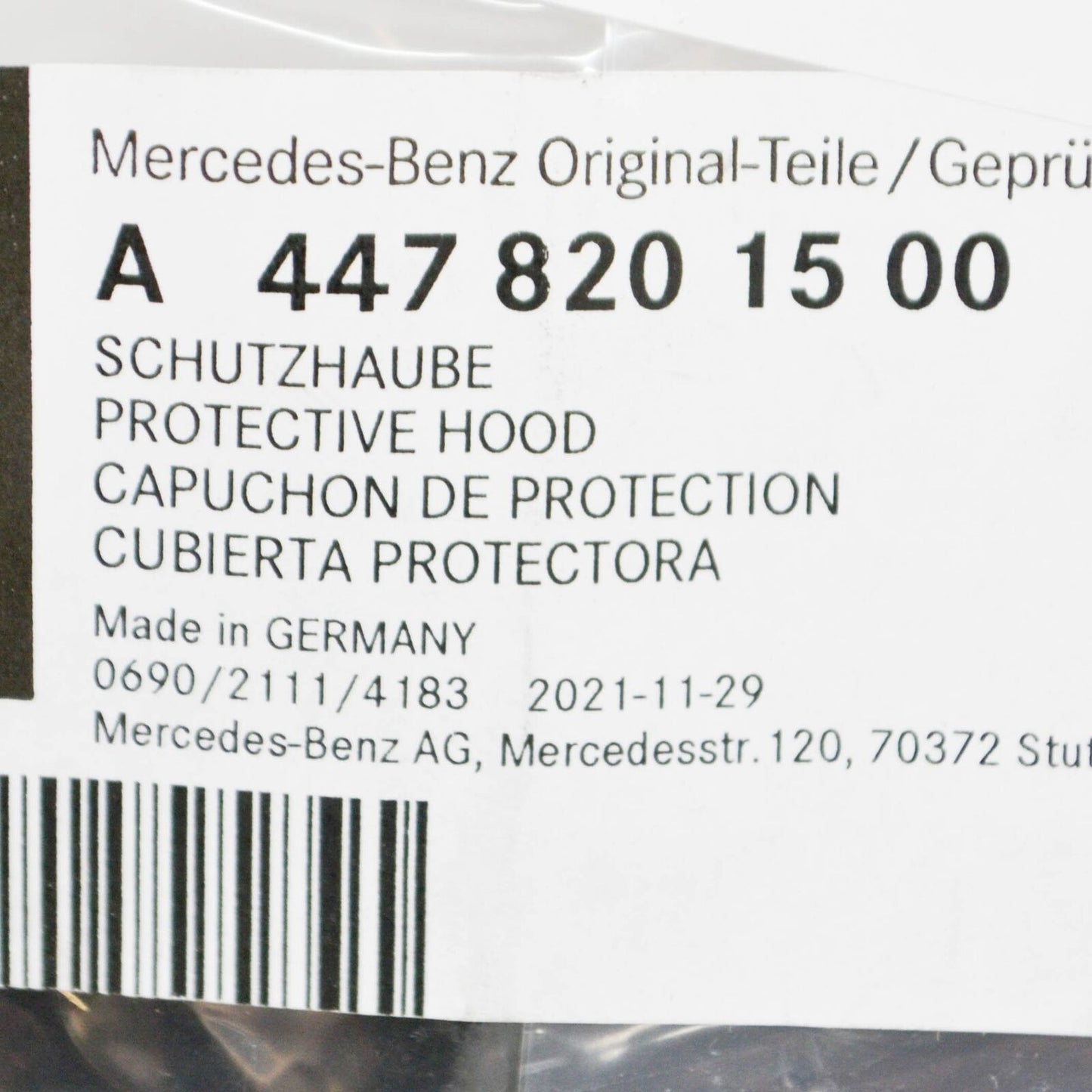 NEW MERCEDES-BENZ VITO W447 HEADLIGHT BULB BACK COVERING A4478201500 ORIGINAL