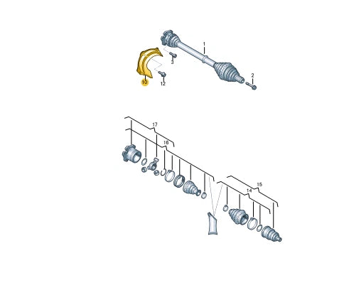 NEW AUDI A4 B9 AVANT FRONT RIGHT DRIVESHAFT HEAT PROTECTION 8W0407720B