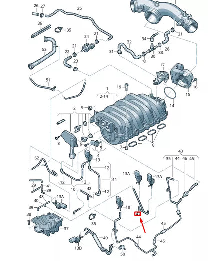 NEW VW TOUAREG 7P MK2 VACUUM HOSE 079131055CK