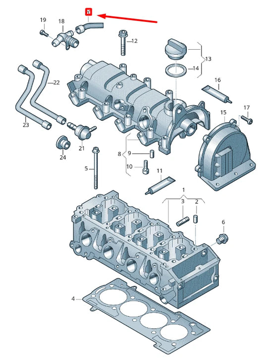 NEW VOLKSWAGEN CADDY 2K MK3 VENT HOSE 03F103493A
