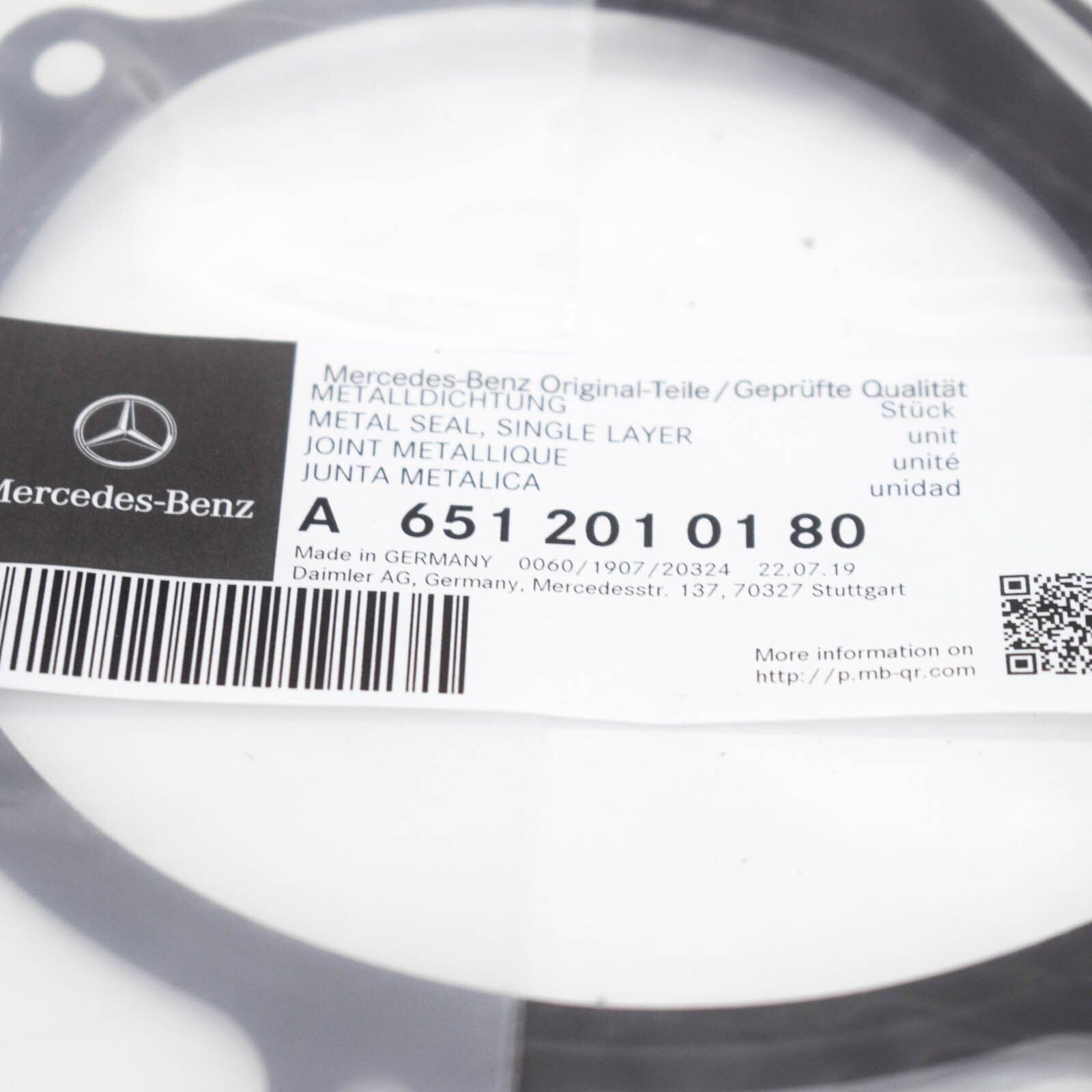 NEW MERCEDES-BENZ WATER PUMP GASKET A6512010180 ORIGINAL