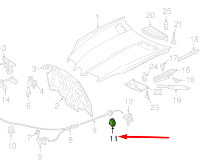new mercedes-benz sl r129 engine hood grommet a1869970681 original