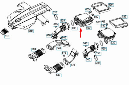 NEW MERCEDES-BENZ GLE W166 AIR FILTER BOX RIGHT A2760904001 ORIGINAL