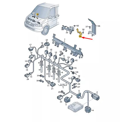 NEW VW TRANSPORTER VI T6 SOLENOID VALVE RETAINER 7E0971501