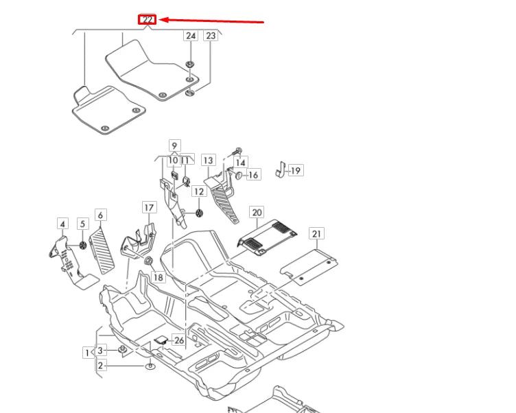NEW AUDI TTRS FV MK3 FRONT FLOOR MAT SET LHD 8S1863691FMUK ORIGINAL