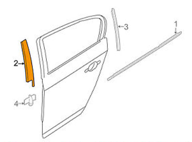 new bmw 3 f30 rear left door exterior b-pillar trim 51357258307 7258307 original