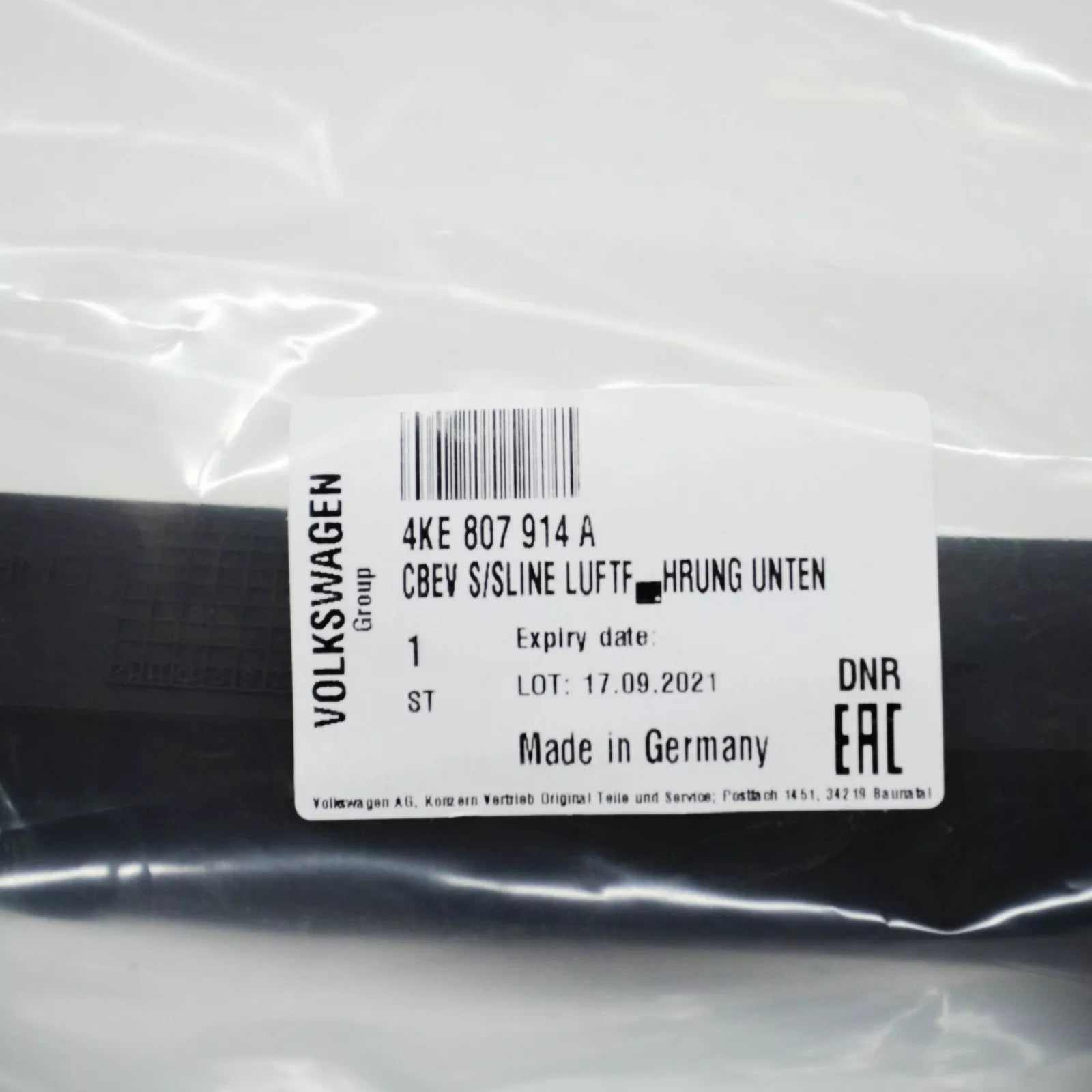 NEW AUDI E-TRON GEN FRONT BUMPER LOWER GRILLE INSULATOR FOAM 4KE807914A ORIGINAL