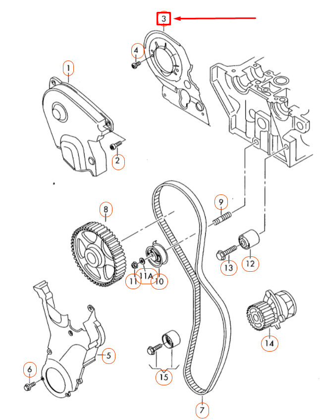NEW AUDI A1 MK1 UPPER ENGINE TIMING BELT COVER 06D109145D ORIGINAL